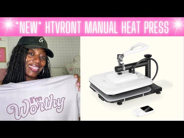 Unboxing HTVRONT *NEW* Manual SWING HEAT PRESS AND TESTING IT! Lets BLING! @HTVRONTOfficial