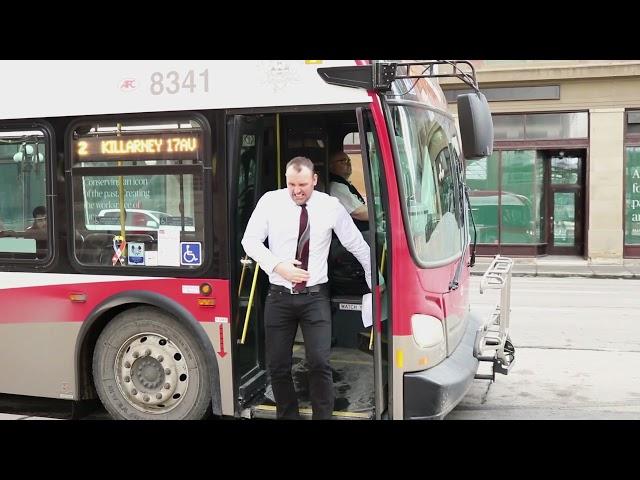 Man having diarrhea on a bus