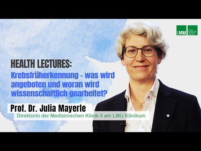 #HealthLectures - „Krebsfrüherkennung – was wird angeboten und woran wird gearbeitet?"