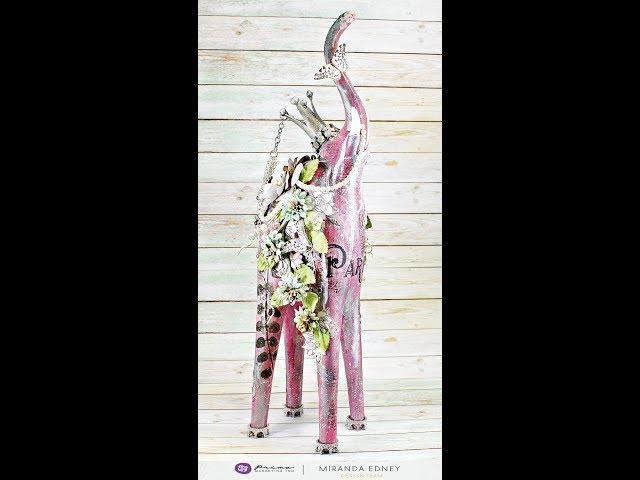 Altered Elephant Mixed Media Prima by Miranda Edney