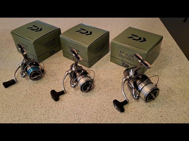 Daiwa 23 Exceler LT 2000-2500-5000, Spinning Fishing  Reels.