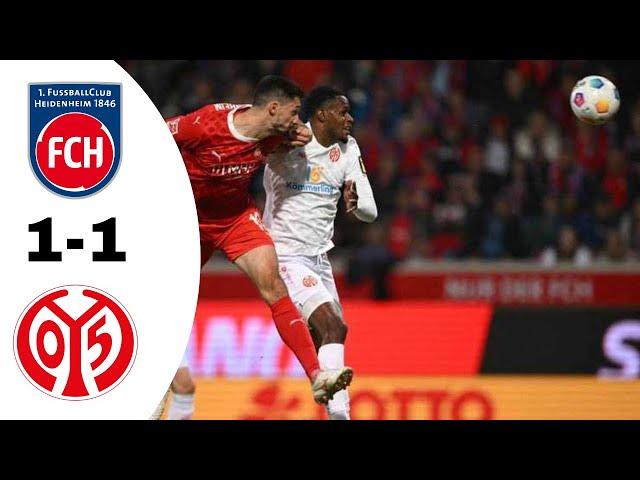 FC Heidenheim VS Mainz 05 1-1 Highlights | Bundesliga 2023/2024