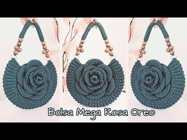 MEGA FLOWER CROCHET BAG IN THE OREO MODEL AND ECONOMIC HANDLE TUTORIAL