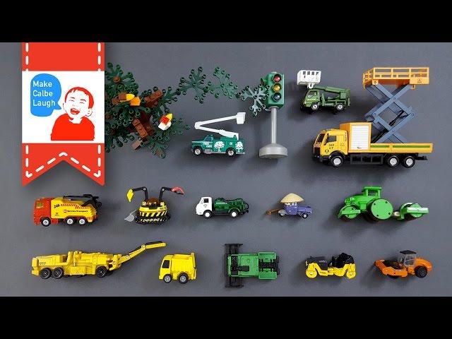 Siku and Tomica Special Vehicles Collections with forestry bucket