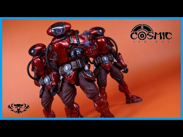 Four Horsemen Cosmic Legions Outpost Zaxxius T.U.5.C.C. PILOT (RED JET) Action Figure Review