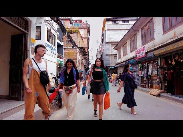 Walking Tour of Thamel, During Season Time | Kathmandu City Most Touristic Place | Travel Nepal 4K