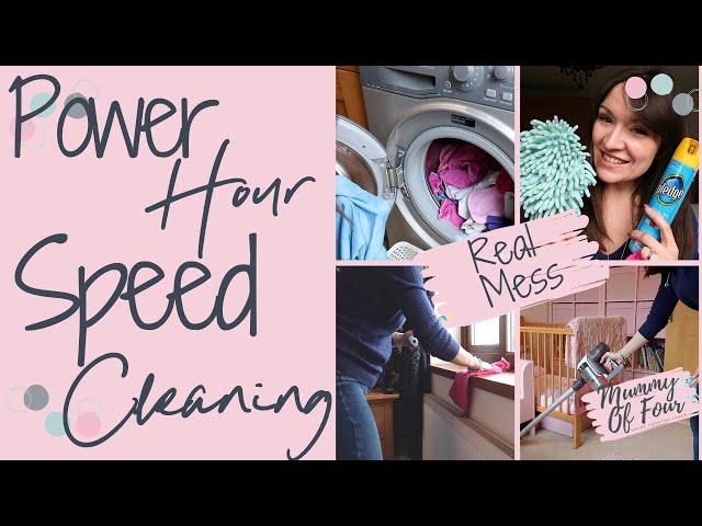 SPEED CLEAN WITH ME UK 2019 | POWER HOUR CLEANING MY HOUSE UK | KIDS CLEANING THEIR ROOM