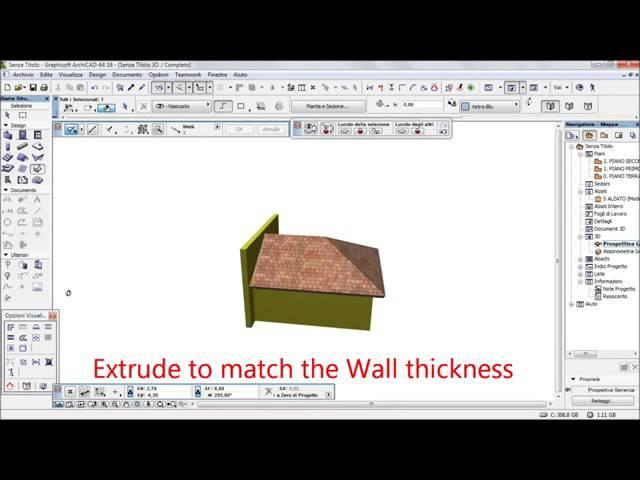 Archicad: Wall from Morph (muro da forma)