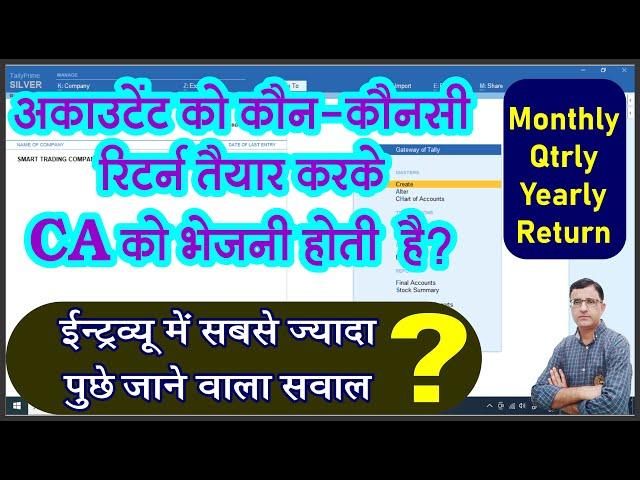 Accountant GST TDS TCS Income Tax Return File Kaise Kare | Accounting Course with Tally Prime