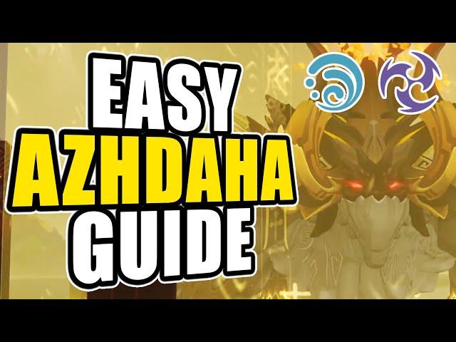 EASY AZHDAHA GUIDE FOR NEW WEEKLY BOSS | Hydro & Electro | Genshin Impact