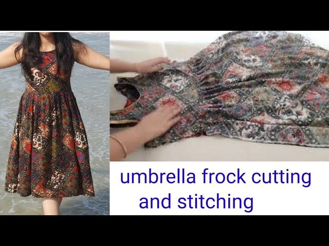 umbrella frock cutting and stitching/ umbrella kurti/suit/dress cutting step bty step