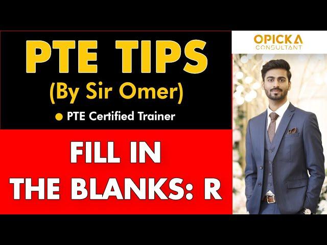 "Fill in the Blanks PTE" Module || PTE Tips by Sir Omer