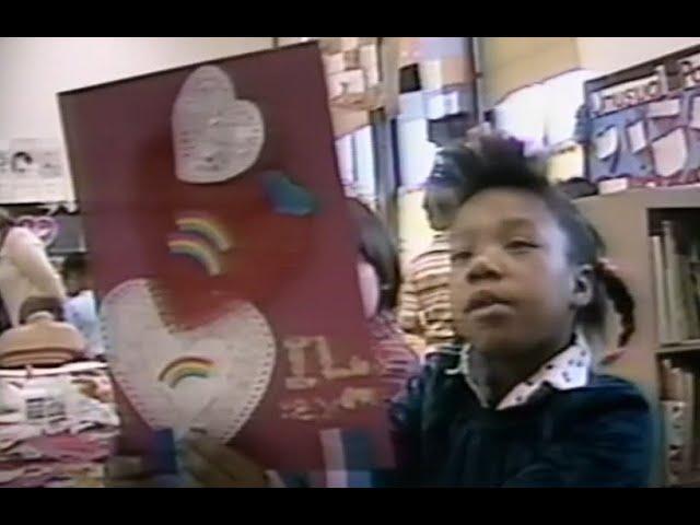 "Two on Two" news magazine celebrates Valentine's Day, 1980s, WBBM-TV Chicago.