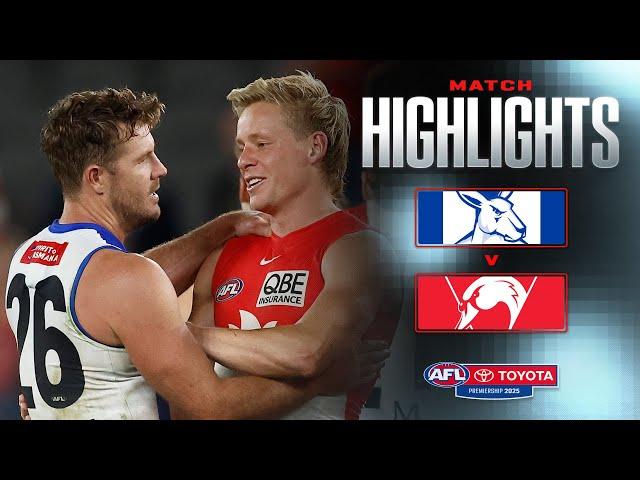 North Melbourne v Sydney Swans Highlights | Round 4, 2025 | AFL