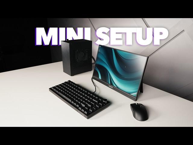 Montei MINI SETUP que cabe na Mochila? | PC MINI ITX + Monitor Portátil