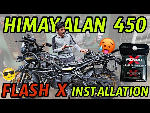 Himalayan 450  Flash X Installation In Telugu || FULL TUTORIAL || ROCKY VLOGS || #imrockyrider