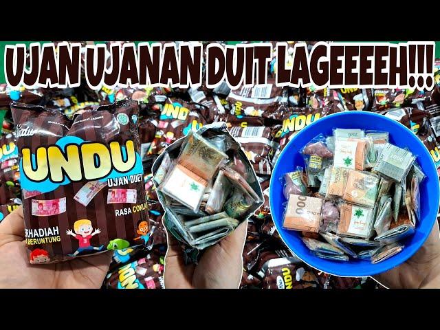 MANTUL SRUNTUL!!! UJAN2AN HADIAH DUIT!!! UNBOXING CIKI UNDU COKLAT 120 BUNGKUS