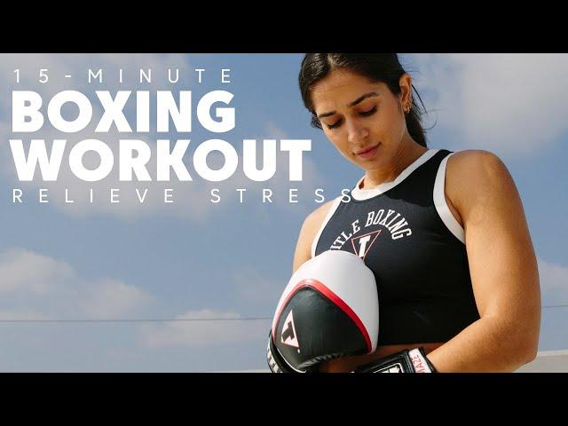 15-Minute At-Home Boxing Workout (RELIEVE STRESS!) | TITLE Workouts