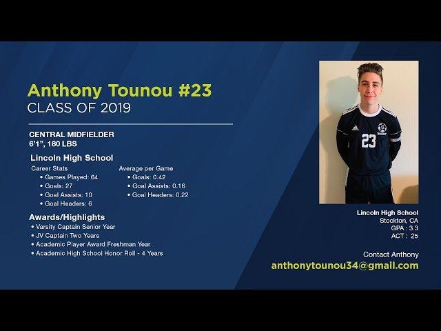 RR Anthony Tounou  Soccer  - Class 2019