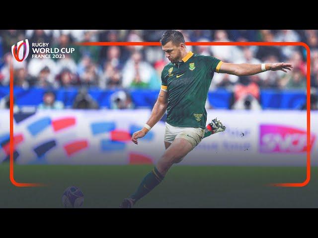 Insane 50 metre CLUTCH kick from Handre Pollard | England v South Africa | Rugby World Cup 2023