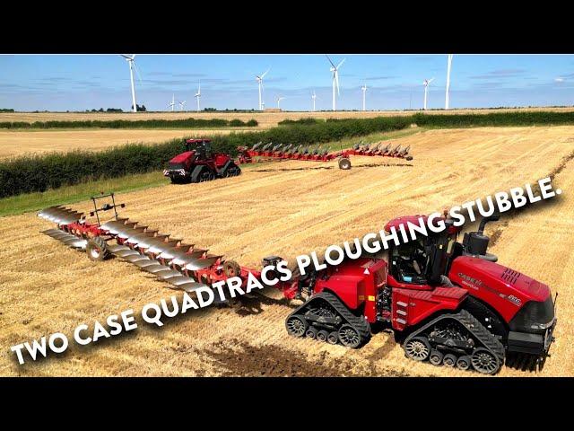 4Kᵁᴴᴰ August 2024: Thurlow Estate Farm's Case IH Quadtrac 580s & Grégoire Besson 14 furrow ploughs.