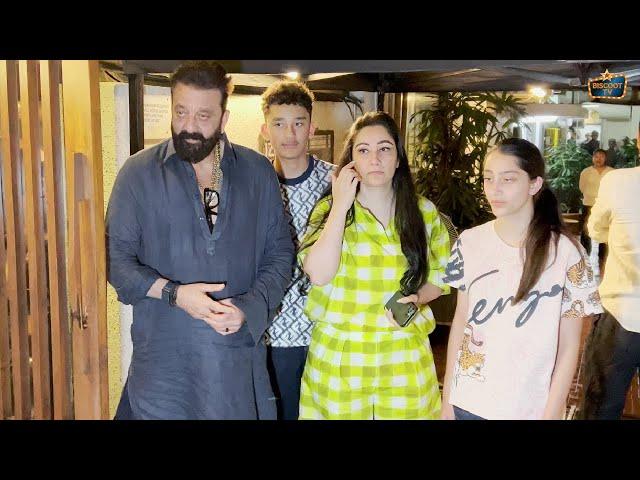 Sanjay Dutt With Family Spotted At Izumi Bandra