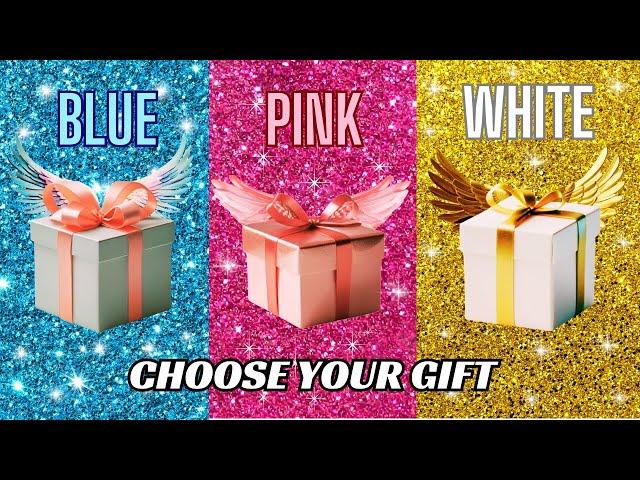 Choose your gift  3 gift box challenge Blue, Pink, White  #chooseyourgift #pickonekickone