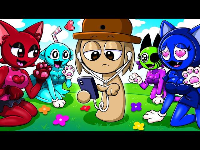 TUNNER IGNORES 'SPRUNKI CATGIRL FOR 24 HOURS' I Incredibox Sprunki Animation | Gummy Dora