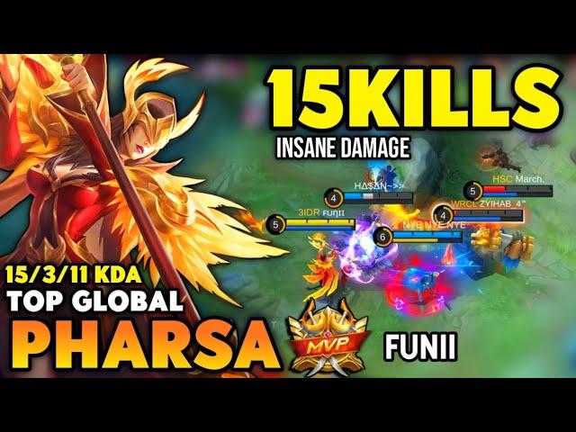 PHARSA BEST BUILD 2022 | TOP GLOBAL PHARSA GAMEPLAY | MOBILE LEGENDS