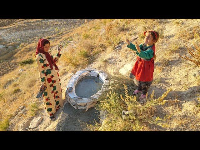 Nomadic Life: Mrs. Zari Builds a Cleaning Platform by the Pond