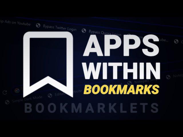 7 Cool Bookmarklet Ideas! (YouTube Ad Block, Universal Dark Mode...)