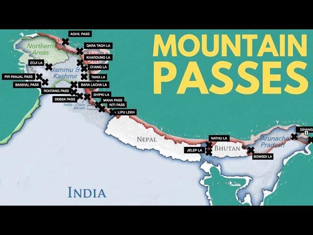 Mountain Passes of India | Geography Through Maps | Prelims Revision