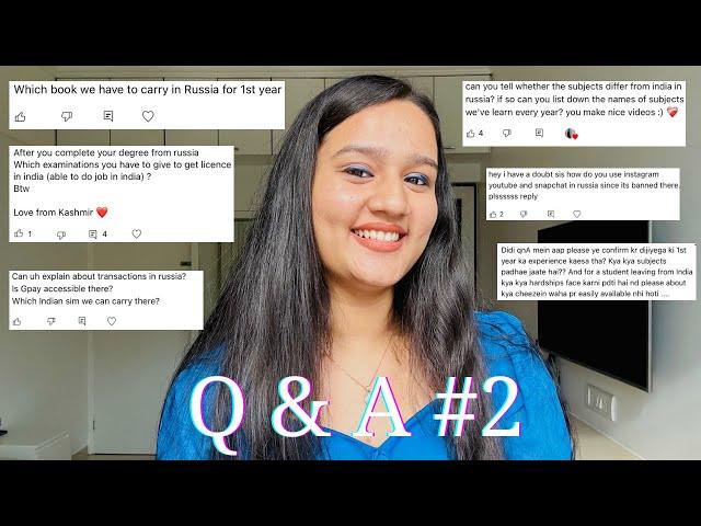 Q & A Video PART:2 | MBBS RUSSIA🩺