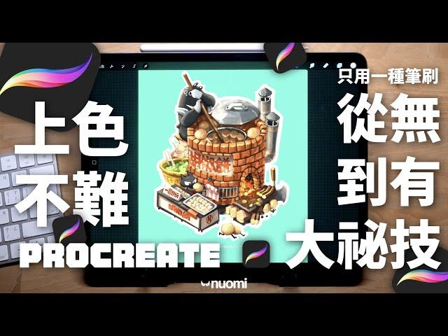 上色不難，二十分鐘學會 iPad 繪圖 從無到有大祕技｜Procreate｜Nuomi諾米