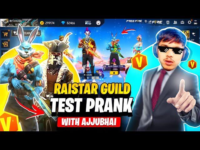 Raistar Guild Test Prank With AjjuBhai After Face Reveal  1 Vs 4  Challenge || On Live - Free Fire