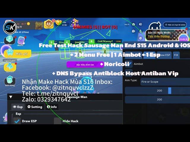 Free Test Hack Sausage Man End of Season 16 | By Duck Zygisk