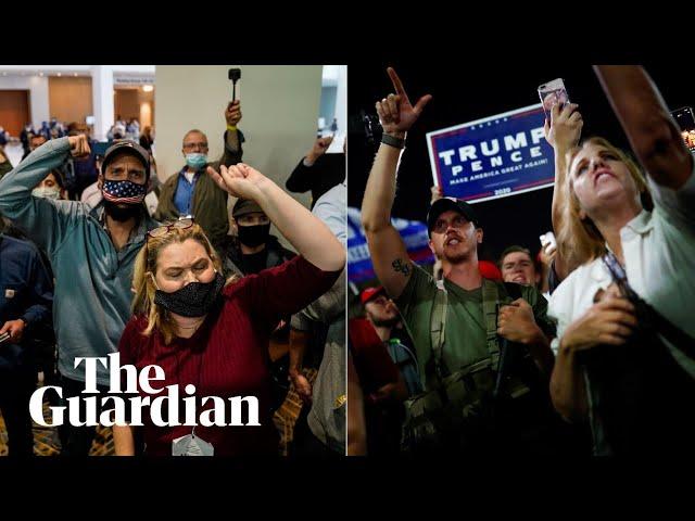 ‘Stop the vote’ and ‘count the votes’, say protesting Trump supporters