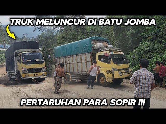 Pertaruhan Para Sopir !!! Truk Meluncur Di Tanjakan Batu Jomba