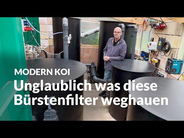 Martins Topwasser mit zwei  runden Genesis Bürstenfiltern | Modern Koi Blog #6827