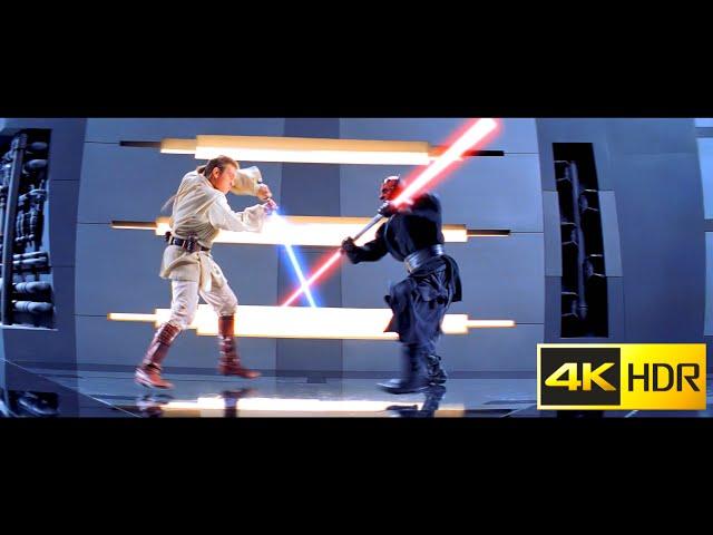 Obi-Wan Kenobi vs Darth Maul [4K HDR] - Star Wars: The Phantom Menace