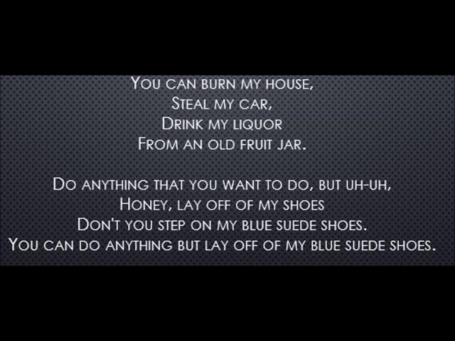 Blue Suede Shoes - Elvis Presley (Lyrics)