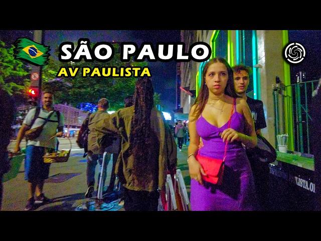 AV PAULISTA Night Walk — The Most Iconic Avenue on SÃO PAULO  Brazil 【 4K UHD 】