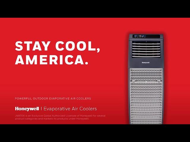 HONEYWELL PORTABLE OUTDOOR AIR COOLER FOR LARGE OUTDOOR SPACES, PATIO, GARAGE, BACKYARD