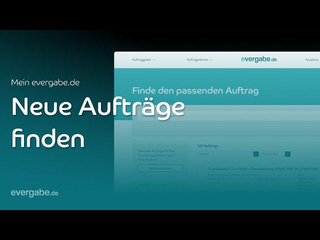 Neue Auftragschancen mit evergabe.de finden