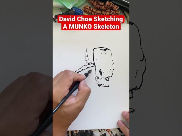 David Choe Sketching a Munko Skeleton #davidchoe #munko #choeshow #arttutorial #drawingtutorial