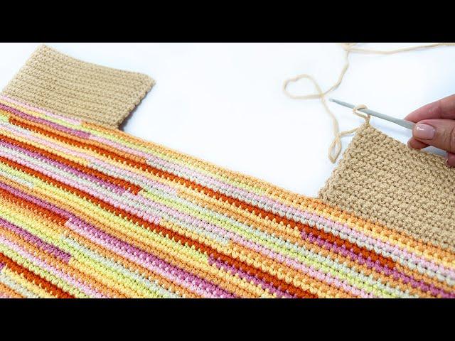  The biggest bag I've crocheted from scraps! Only 700 meters of cord!