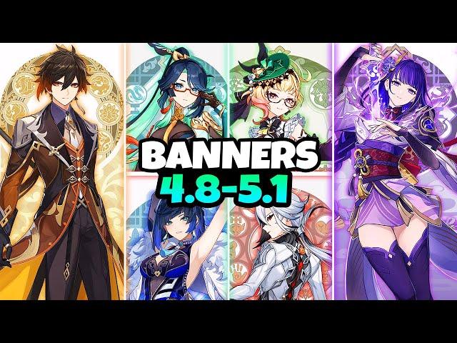 NEW UPDATE! Character Banner Roadmap for 4.8-5.1 along with reruns - Genshin Impact