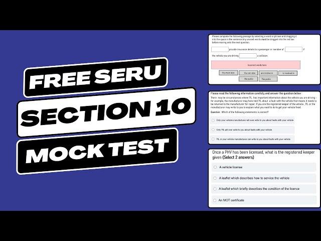 TFL SERU Section 10 - Free Mock Test - Ridesharing