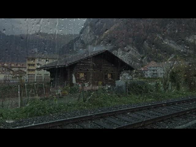 Gentle Rain & Thunder Sounds in Interlaken Switzerland | Help Study, PTSD, Insomnia & Tinnitus