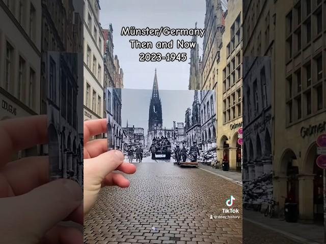 Time Machine in Münster/Germany! #germany #thenandnow #then #city #church #street #history